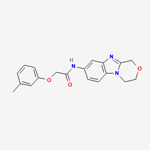 N-(3,4-dihydro-1H-[1,4]oxazino[4,3-a]benzimidazol-8-yl)-2-(3-methylphenoxy)acetamide