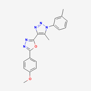 2-(4-methoxyphenyl)-5-[5-methyl-1-(3-methylphenyl)-1H-1,2,3-triazol-4-yl]-1,3,4-oxadiazole