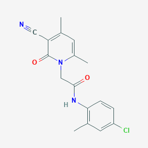 N-(4-chloro-2-methylphenyl)-2-(3-cyano-4,6-dimethyl-2-oxo-1(2H)-pyridinyl)acetamide