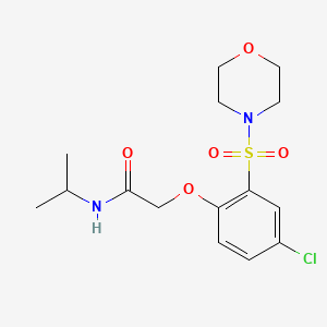 molecular formula C15H21ClN2O5S B4443854 2-[4-chloro-2-(4-morpholinylsulfonyl)phenoxy]-N-isopropylacetamide 