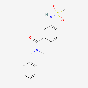 molecular formula C16H18N2O3S B4443861 N-benzyl-N-methyl-3-[(methylsulfonyl)amino]benzamide 