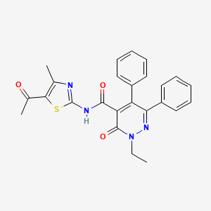 N-(5-acetyl-4-methyl-1,3-thiazol-2-yl)-2-ethyl-3-oxo-5,6-diphenyl-2,3-dihydro-4-pyridazinecarboxamide