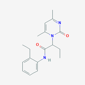 2-(4,6-dimethyl-2-oxo-1(2H)-pyrimidinyl)-N-(2-ethylphenyl)butanamide