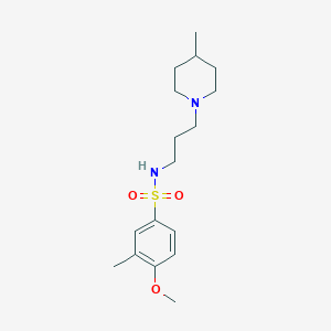 4-methoxy-3-methyl-N-[3-(4-methyl-1-piperidinyl)propyl]benzenesulfonamide