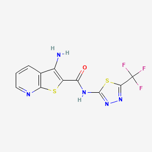 3-amino-N-[5-(trifluoromethyl)-1,3,4-thiadiazol-2-yl]thieno[2,3-b]pyridine-2-carboxamide