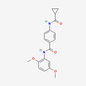 4-[(cyclopropylcarbonyl)amino]-N-(2,5-dimethoxyphenyl)benzamide