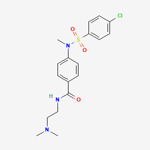 4-[[(4-chlorophenyl)sulfonyl](methyl)amino]-N-[2-(dimethylamino)ethyl]benzamide