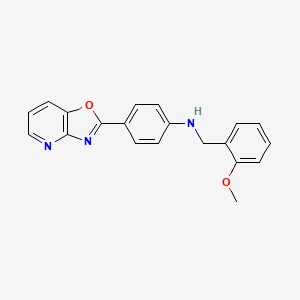 molecular formula C20H17N3O2 B4443960 (2-methoxybenzyl)(4-[1,3]oxazolo[4,5-b]pyridin-2-ylphenyl)amine 