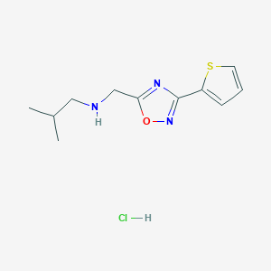 2-methyl-N-{[3-(2-thienyl)-1,2,4-oxadiazol-5-yl]methyl}propan-1-amine hydrochloride