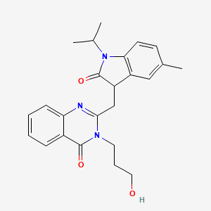 3-(3-hydroxypropyl)-2-[(1-isopropyl-5-methyl-2-oxo-2,3-dihydro-1H-indol-3-yl)methyl]-4(3H)-quinazolinone