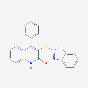 molecular formula C22H14N2OS2 B444403 3-Benzothiazol-2-ylthio-4-phenylquinolin-2-ol CAS No. 354539-01-8