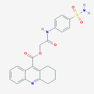 molecular formula C22H21N3O5S B444404 2-Oxo-2-[(4-sulfamoylphenyl)amino]ethyl 1,2,3,4-tetrahydroacridine-9-carboxylate 
