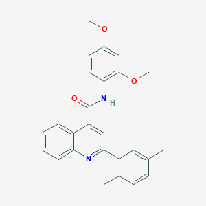 molecular formula C26H24N2O3 B444422 N-(2,4-dimethoxyphenyl)-2-(2,5-dimethylphenyl)quinoline-4-carboxamide 