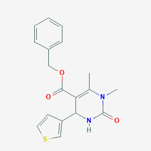 molecular formula C18H18N2O3S B444432 Benzyl 1,6-dimethyl-2-oxo-4-(3-thienyl)-1,2,3,4-tetrahydro-5-pyrimidinecarboxylate 