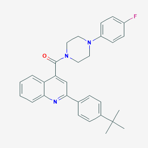 molecular formula C30H30FN3O B444450 2-(4-Tert-butylphenyl)-4-{[4-(4-fluorophenyl)-1-piperazinyl]carbonyl}quinoline 