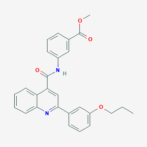 molecular formula C27H24N2O4 B444454 Methyl 3-({[2-(3-propoxyphenyl)-4-quinolinyl]carbonyl}amino)benzoate 