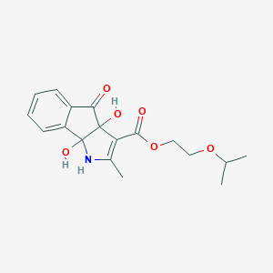 molecular formula C18H21NO6 B444463 2-Isopropoxyethyl 3a,8b-dihydroxy-2-methyl-4-oxo-1,3a,4,8b-tetrahydroindeno[1,2-b]pyrrole-3-carboxylate 