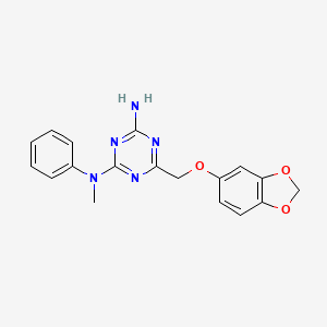 6-[(1,3-benzodioxol-5-yloxy)methyl]-N-methyl-N-phenyl-1,3,5-triazine-2,4-diamine