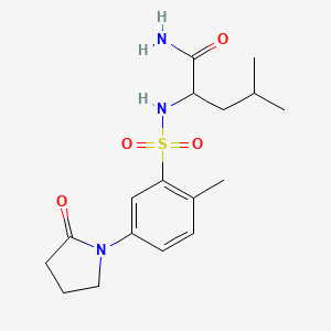 N~2~-{[2-methyl-5-(2-oxo-1-pyrrolidinyl)phenyl]sulfonyl}leucinamide