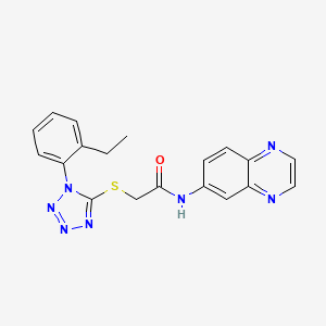 2-{[1-(2-ethylphenyl)-1H-tetrazol-5-yl]thio}-N-6-quinoxalinylacetamide