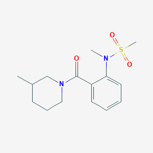 N-methyl-N-{2-[(3-methyl-1-piperidinyl)carbonyl]phenyl}methanesulfonamide