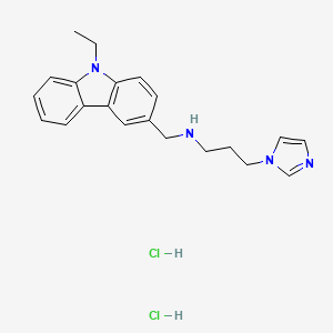 N-[(9-ethyl-9H-carbazol-3-yl)methyl]-3-(1H-imidazol-1-yl)propan-1-amine dihydrochloride