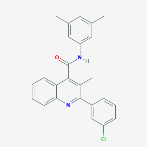 2-(3-chlorophenyl)-N-(3,5-dimethylphenyl)-3-methylquinoline-4-carboxamide