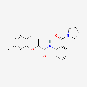 2-(2,5-dimethylphenoxy)-N-[2-(1-pyrrolidinylcarbonyl)phenyl]propanamide