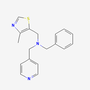 N-benzyl-1-(4-methyl-1,3-thiazol-5-yl)-N-(pyridin-4-ylmethyl)methanamine