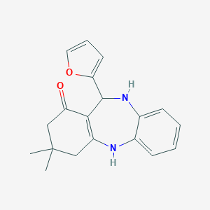 molecular formula C19H20N2O2 B444477 11-(2-furyl)-3,3-dimethyl-2,3,4,5,10,11-hexahydro-1H-dibenzo[b,e][1,4]diazepin-1-one CAS No. 145628-72-4