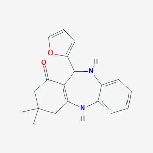 molecular formula C19H20N2O2 B444477 11-(2-フリル)-3,3-ジメチル-2,3,4,5,10,11-ヘキサヒドロ-1H-ジベンゾ[b,e][1,4]ジアゼピン-1-オン CAS No. 145628-72-4