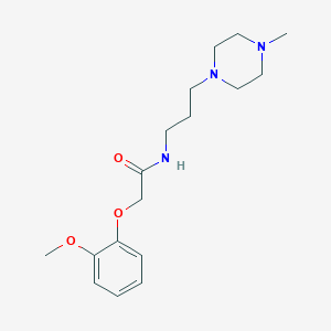 2-(2-methoxyphenoxy)-N-[3-(4-methyl-1-piperazinyl)propyl]acetamide