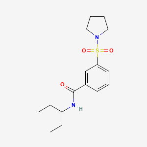 N-(1-ethylpropyl)-3-(1-pyrrolidinylsulfonyl)benzamide