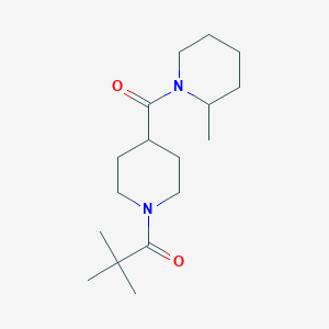 2,2-dimethyl-1-[4-(2-methylpiperidine-1-carbonyl)piperidin-1-yl]propan-1-one