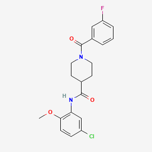 N-(5-chloro-2-methoxyphenyl)-1-(3-fluorobenzoyl)-4-piperidinecarboxamide