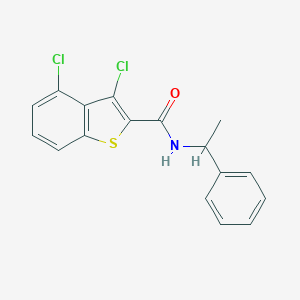 molecular formula C17H13Cl2NOS B444487 3,4-dichloro-N-(1-phenylethyl)-1-benzothiophene-2-carboxamide 