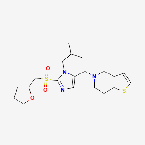 5-({1-isobutyl-2-[(tetrahydro-2-furanylmethyl)sulfonyl]-1H-imidazol-5-yl}methyl)-4,5,6,7-tetrahydrothieno[3,2-c]pyridine