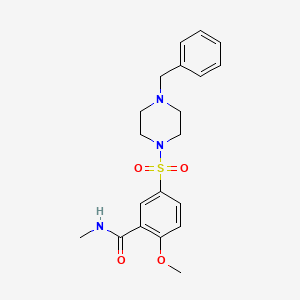 5-[(4-benzyl-1-piperazinyl)sulfonyl]-2-methoxy-N-methylbenzamide