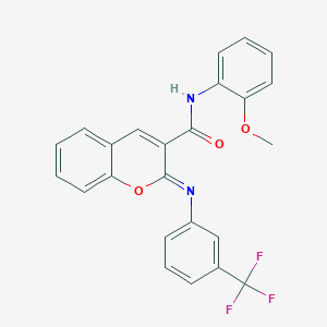 N-(2-methoxyphenyl)-2-{[3-(trifluoromethyl)phenyl]imino}-2H-chromene-3-carboxamide