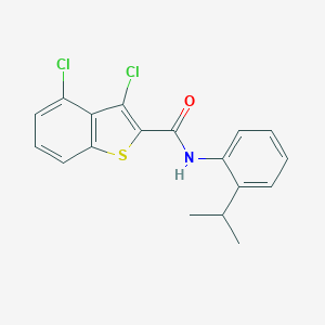molecular formula C18H15Cl2NOS B444492 3,4-dichloro-N-(2-isopropylphenyl)-1-benzothiophene-2-carboxamide 