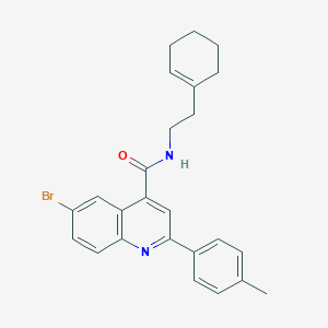 6-bromo-N~4~-[2-(1-cyclohexenyl)ethyl]-2-(4-methylphenyl)-4-quinolinecarboxamide