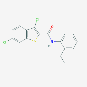 molecular formula C18H15Cl2NOS B444500 3,6-dichloro-N-(2-isopropylphenyl)-1-benzothiophene-2-carboxamide 