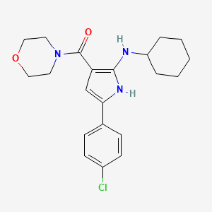 5-(4-chlorophenyl)-N-cyclohexyl-3-(4-morpholinylcarbonyl)-1H-pyrrol-2-amine