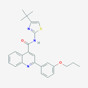 molecular formula C26H27N3O2S B444503 N-(4-tert-butyl-1,3-thiazol-2-yl)-2-(3-propoxyphenyl)-4-quinolinecarboxamide 