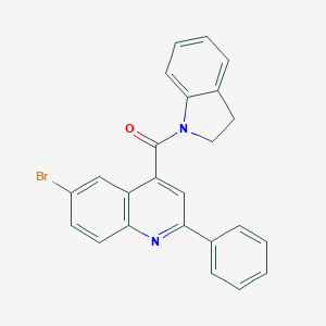 molecular formula C24H17BrN2O B444504 6-bromo-4-(2,3-dihydro-1H-indol-1-ylcarbonyl)-2-phenylquinoline 