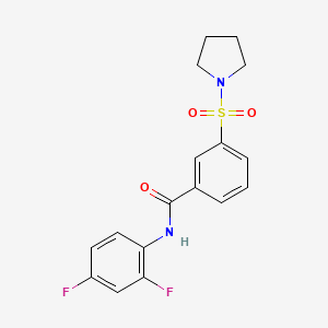 N-(2,4-difluorophenyl)-3-(pyrrolidin-1-ylsulfonyl)benzamide