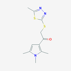 2-[(5-methyl-1,3,4-thiadiazol-2-yl)thio]-1-(1,2,5-trimethyl-1H-pyrrol-3-yl)ethanone