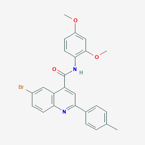 molecular formula C25H21BrN2O3 B444510 6-bromo-N-(2,4-dimethoxyphenyl)-2-(4-methylphenyl)quinoline-4-carboxamide 