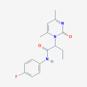 2-(4,6-dimethyl-2-oxopyrimidin-1-yl)-N-(4-fluorophenyl)butanamide