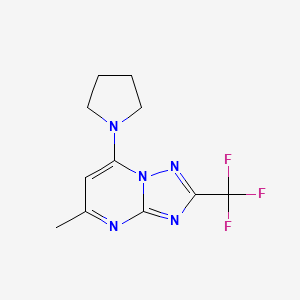 5-Methyl-7-(pyrrolidin-1-yl)-2-(trifluoromethyl)[1,2,4]triazolo[1,5-a]pyrimidine